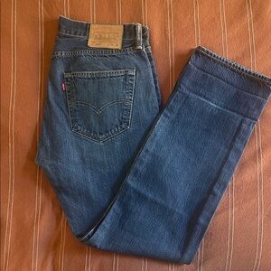 Levi's jeans vintage 501 button fly washed blue selvedge denim